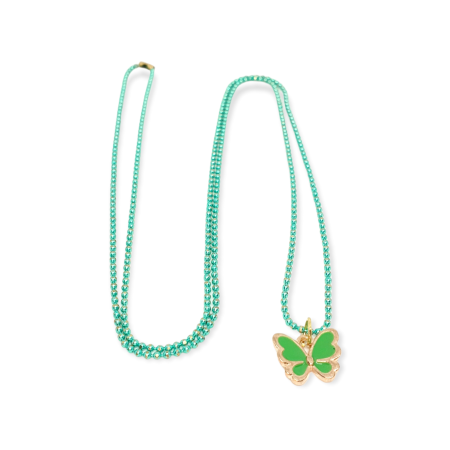 necklace with green butterly1